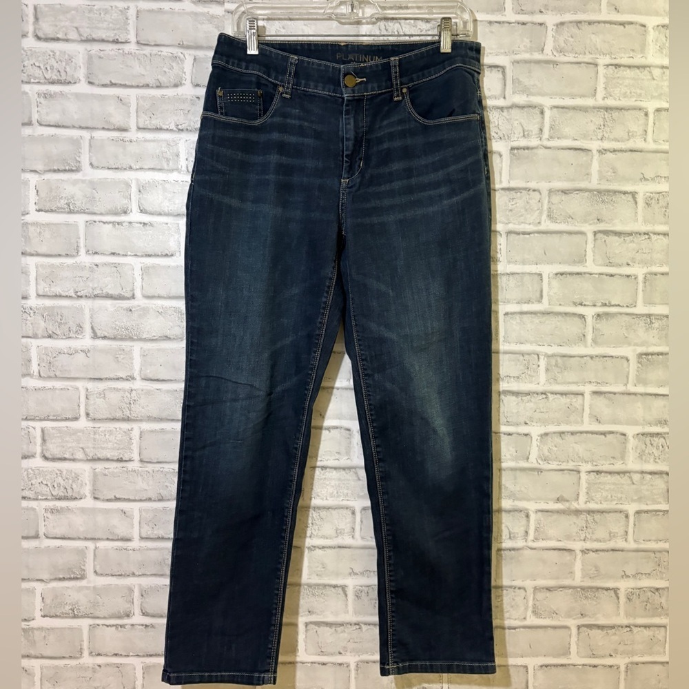 Ultimate fit platinum blue Chicos denim jeans, size 0.5 regular- 6